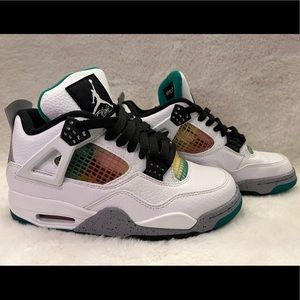 Woman's Air Jordan Retro 4 Rasta Lucid Green
